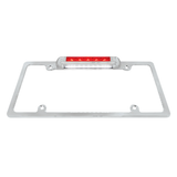 License Plate Frame With LED Light - Chrome