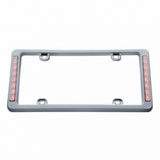 14 LED Chrome License Plate Frame