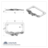 Eagle Motorcycle License Plate Frame - Chrome