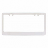 Chrome Wide Bottom 2 Hole License Plate Frame (Bulk)