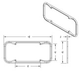 Chrome 1940-55 California License Plate Frame