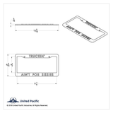 Truckin' Ain'T For Sissies Chrome Plastic License Plate Frame