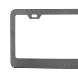 Carbon Fiber Style Wide Bottom License Plate Frame