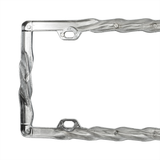 Chrome Twist License Plate Frame