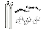 6 Inch Dia Hoosier Tip Exhaust Kit with 108 Inch Tall One Piece Top Pipe KW