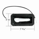 Chrome Interior Door Handle W/Cable & Base For Peterbilt 389 (2008-2023) And 386 (2006-2016) (Bulk)