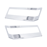 Chrome Plastic Turn Signal Bezels For 2018-2026 Freightliner Cascadia (Pair)