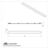 Chrome Plastic Center Dash Lower Panel Edge Trim For 2018-2023 Freightliner Cascadia