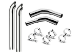 7 Inch Dia Hoosier Tip Exhaust Kit with 96 Inch Tall One Piece Top Pipe KW