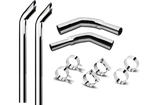 7 Inch Dia Cowboy Tip Exhaust Kit with 96 Inch Tall One Piece Top Pipe KW