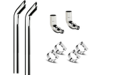 8 inch Diameter Cowboy Tip - 108 inch Long - Exhaust Kit for Freightliner