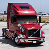 Chrome Hood Mirror Assembly With Sequential LED Turn Signal For 2003-2017 Volvo VNL