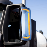 59 LED Chrome Mirror Cover With Sequential LED For 2012-2024 Volvo VNL