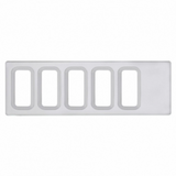 Chrome Plastic Dash Switch Panel Cover For International - 5 Openings