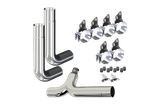 7-inch Exhaust Kit for Peterbilt with Non-Reduced Elbows, Clamps, Chrome Y Pipe