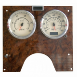 Chrome Plastic Speed/Tachometer Gauge Cover With Visor For 2000-2007 International 9900IX/9900I/9400I/9200I
