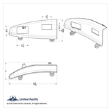 Chrome Window Switch Panel With Power Window/Mirrors For Freightliner - Driver