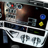 Chrome Center Cup Holder Panel For Freightliner Columbia (2003-2011) & Century/Coronado (2002-2010)
