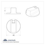 Chrome A/C Control Knob For Mack