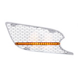 Chrome Air Intake Grille With Reflector LED Light For 2012-2021 Peterbilt 579