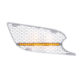 Chrome Air Intake Grille With Reflector LED Light For 2012-2021 Peterbilt 579