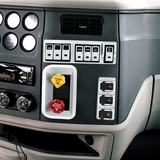 Chrome 3-Rocker Switch Cover For Peterbilt 579 (2012-2019) & 567 (2014-2019)- 3 Switches
