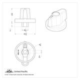 Signature Series A/C Control Knob With Color Crystal For International Trucks