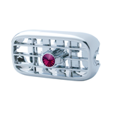 Chrome Plastic A/C Vent With Color Crystal For Peterbilt (2006+)
