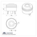 Deluxe Signature A/C Control Knob With Color Crystal For Peterbilt