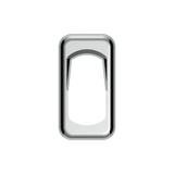 Chrome Plastic Rocker Switch Bezels With Switch Guard (3-Pack)