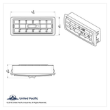Chrome Plastic A/C Vent For 2002-2005 Kenworth W900/T800/T600