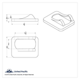 Chrome Plastic Rocker Switch Cover For Peterbilt - Fifth Wheel