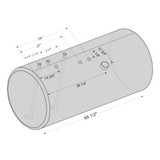 BESTfit Aluminum Fuel Tank 150 Gallon- 26 X 70.5 Inch- Rear Fill For International 9200, 9300, 9400, 9670