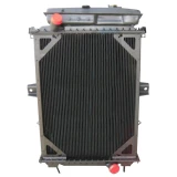 BESTfit Copper Brass 4 Row Radiator W/ Surge Tank, Frame & 3 Inch Outlet For Kenworth T800, T600 & T600B