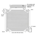 BESTfit Copper Brass 4 Row Radiator With Surge Tank For Freightliner Classic, FLD112, FLD120