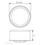 7 LED 2" Round Light Kit (Clearance/Marker) - Red LED/Red Lens