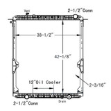 BESTfit Copper Brass Radiator With Oil Cooler And Without Frame For Freightliner Cascadia, Columbia & Century