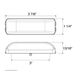 4 LED Reflector Auxiliary/Utility Light - White LED/Clear Lens
