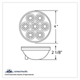 7 LED 4" Round Reflector Light (Stop, Turn & Tail) - Red LED/Clear Lens