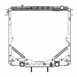 BESTfit Plastic Aluminum 2 Row Radiator W/ Oil Cooler & Frame For Freightliner Coronado