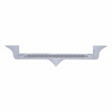 Chrome Hood Emblem Trim With 14 LED Light Bar For Kenworth - Amber LED/Clear Lens