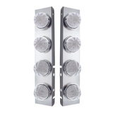Stainless Front Air Cleaner Bracket With 8X 17 LED Watermelon Lights For Peterbilt