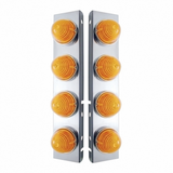 Stainless Front Air Cleaner Bracket With 8X 17 LED Beehive Lights For Peterbilt