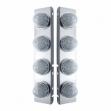 Stainless Front Air Cleaner Bracket With 8X 17 LED Beehive Lights For Peterbilt