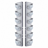 SS Front Air Cleaner Bracket With 12X 17 LED Dual Function Clear Style Reflector Lights For Peterbilt