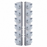 Stainless Front Air Cleaner Bracket With 12X 17 LED Reflector Watermelon Lights For Peterbilt