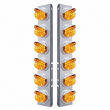 Stainless Front Air Cleaner Bracket With 12X 17 LED Reflector Watermelon Lights For Peterbilt