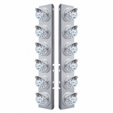 Stainless Front Air Cleaner Bracket With 12X 17 LED Clear Style Reflector Lights For Peterbilt
