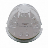 17 LED Dual Function Watermelon Flush Mount Kit With Low Profile Bezel - Red LED/Clear Lens