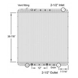 BESTfit Plastic Aluminum 2 Row Radiator W/ Out Frame For Freightliner Cascadia, M2-112, Sterling AT9500, LT7500